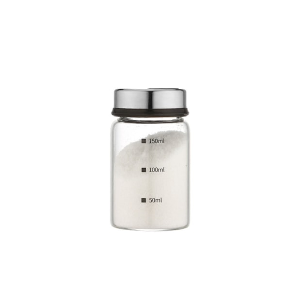 Köksredskap, kryddburk i glas med högt borosilikatglas, kryddflaska, fyrhalsad kryddflaska, fuktsäker kryddflaska (150 ml kryddflaska