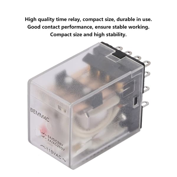 BEMM4C 14-benet 5A Mini Power Relæ Elektromagnetisk 110VAC