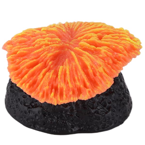 Oransje Kunstig Gress Akvarium Dekor
