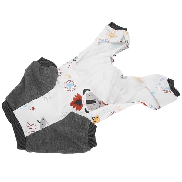 Hunde hvalp strikket jumpsuit pyjamas blød polyester rummønster forår efterår