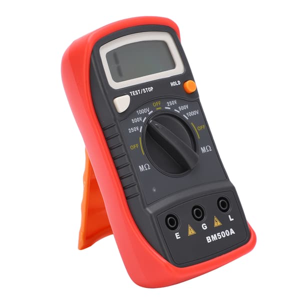LCD-isolasjonsmotstandsmeter BM500A 1000V Digital Megohm-tester