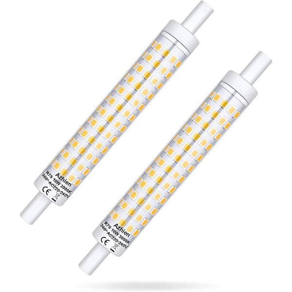 R7S LED 118mm Dæmpbar 10W, R7S 118mm Pærer Varm hvid 3000K, 10 Watt Tilsvarende halogenlampe 48W 60W 75W, 1000LM, 360 D