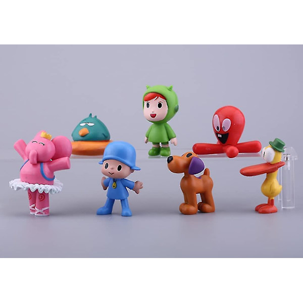 7 st Pocoyo Leksaker - Action Figur Doll Toy