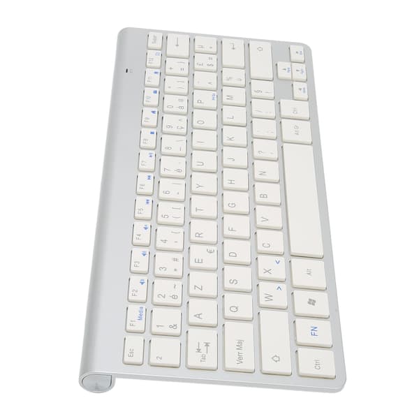 Trådløst tastatur, bærbar 2,4g Plug and Play, tosproget fransk engelsk til stationær computer, bærbar computer, tablet
