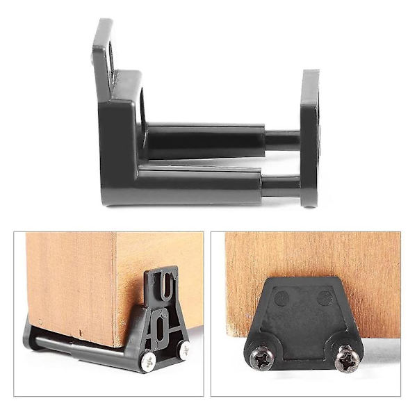 Wall Roller Guide Premium plast Bottengolv Guide Väggmonterad skjutbar ladugårdsdörr hårdvara med skruvar