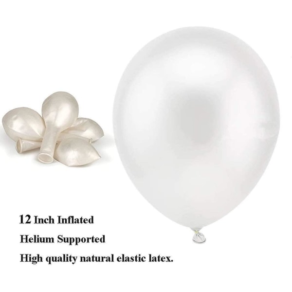 Latex ballon hvid 100 STK