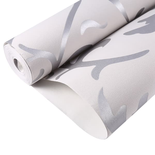 3D Vertikal Tapet Silver Nonwoven Sovrumsinredning