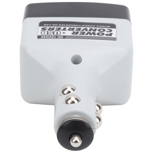 12V 24V Mobil Strømkonverter USB Biloplader Sort