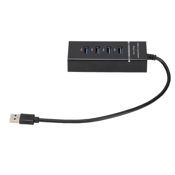 4 Port USB 3.0 Hub Hög Hastighet Kompakt Design Säkert Skydd Adapter