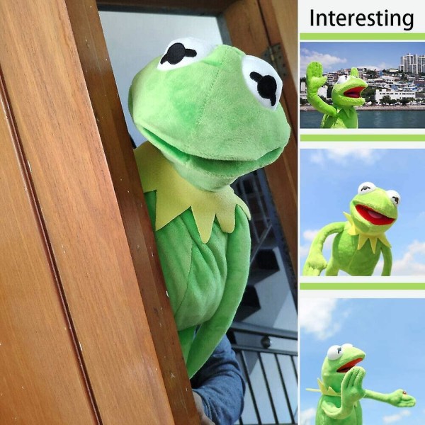Sammakkonuket Pehmolelu -muppet Näytä Nukke Sammakko Käsinuket Pehmolelut Joululahja lapsille 60cm/vihreä