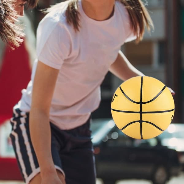 Elastisk Holdbar Læder Basketball Gul Cool