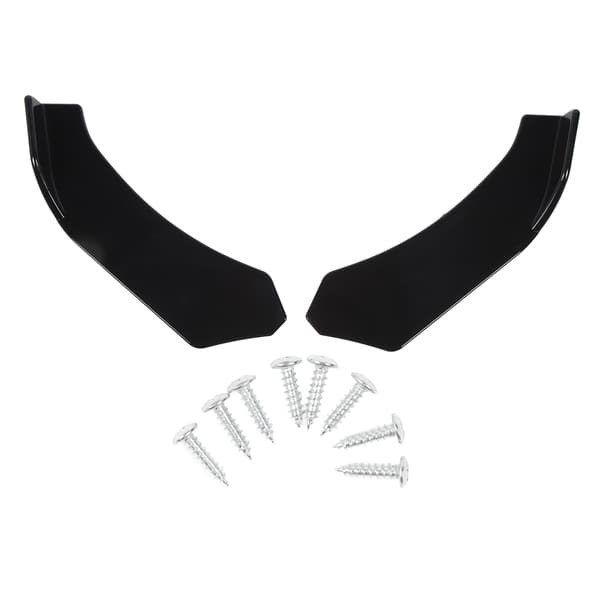 Universal Front Bumper Lip Gloss Svart 57cm Vänster Höger Splitters Winglets