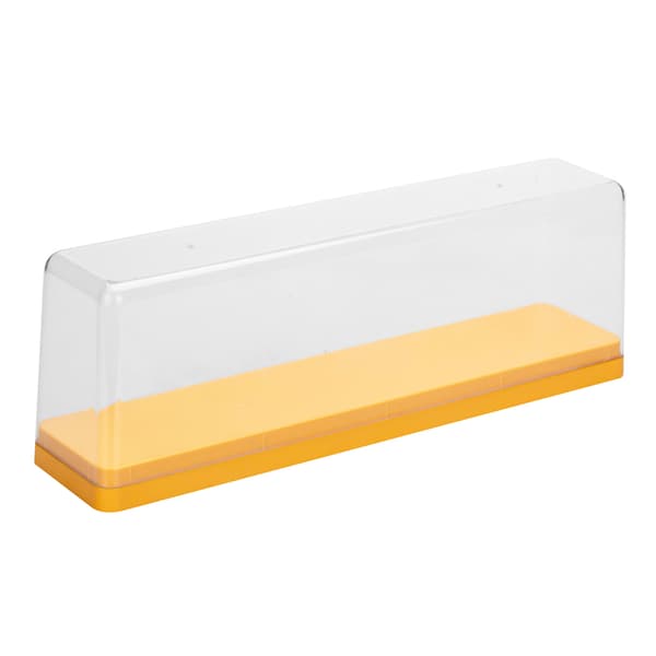 Stapelbar Dammtät Transparent Action Figure Dockskåp Gul