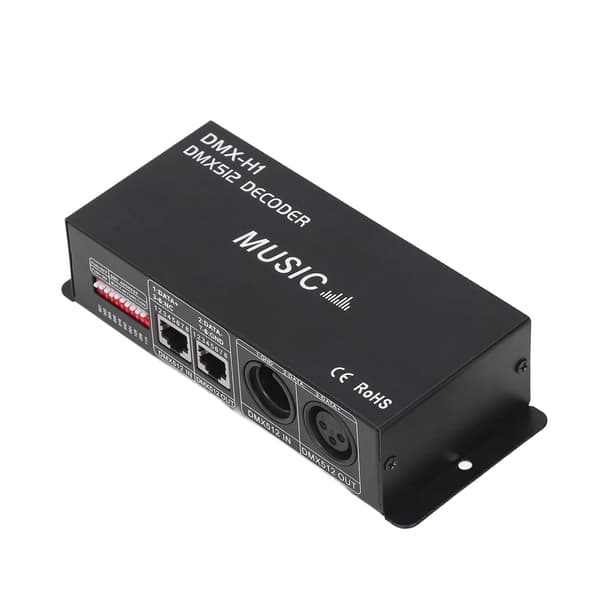 4-kanals DMX 512 Decoder Justerbar RGB Dimmer LED-kontroller för Barer Hotell Sober 8A