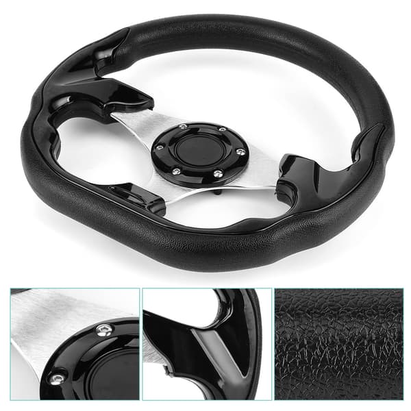 320 mm 12,5 tommer Universal Racing Rat med Hornknap Blank Sort