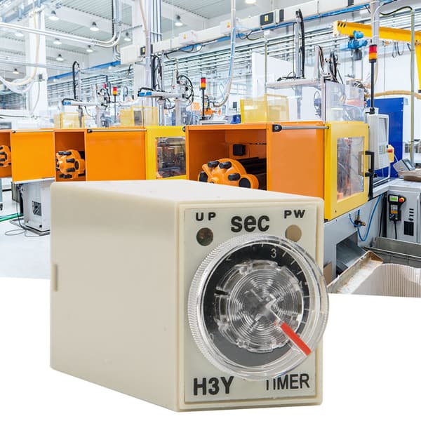 H3Y 2 8P Timerrelé 0 til 5 Sekunder Dial Timing 5A Flerbruks 12VDC