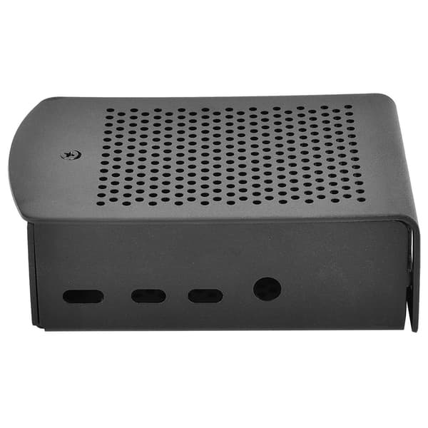 Raspberry Pi 4 Model B Sort Aluminium Kabinet med Køleblæserbeslag