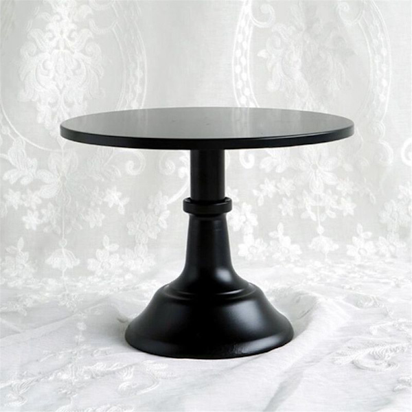 Sort 10 tommer Rund Iron Cake Stand Piedestal Sort Dessert Holder Display Bryllupsfest dekoration Sasicare，til hjemmefra