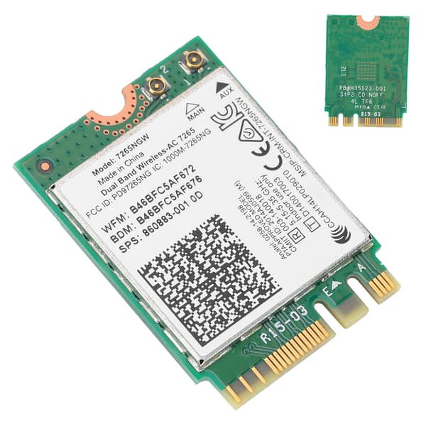 Intel 7265NGW 7265AC Dual Band Trådløst Netværkskort M.2 Interface Bluetooth 4.0 Computertilbehør