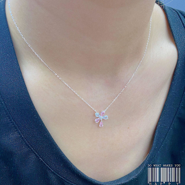 Halskædeblomst Stud Choker Modesmykker Ac5463