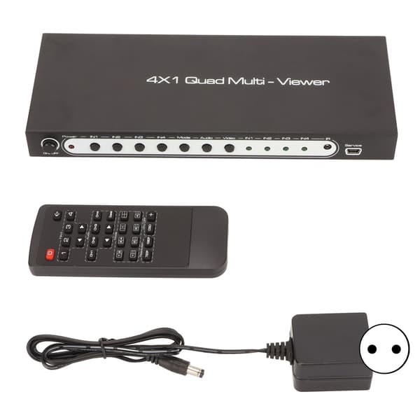 HDMI 4x1 Quad Multi Viewer Switcher 4 in 1 Out 100-240V EU-kontakt