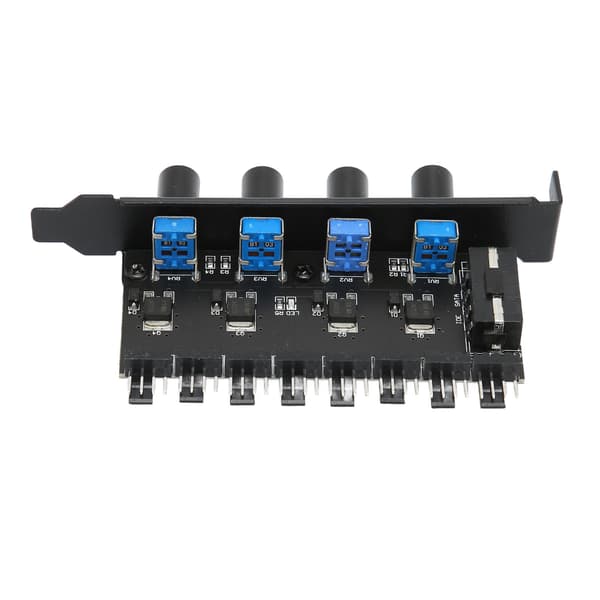 PC Fläkthubb 4 Pin 8 Kanal 72W PWM Hastighetskontroll för CPU Chassi HDD VGA