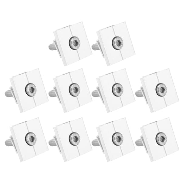 10-pakning solcellepanel midtklemmer vanntett montering aluminiumbraketter tilbehør