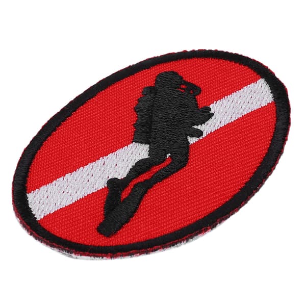Broderad Dykflagga Patch Stryk På Dykarmärke