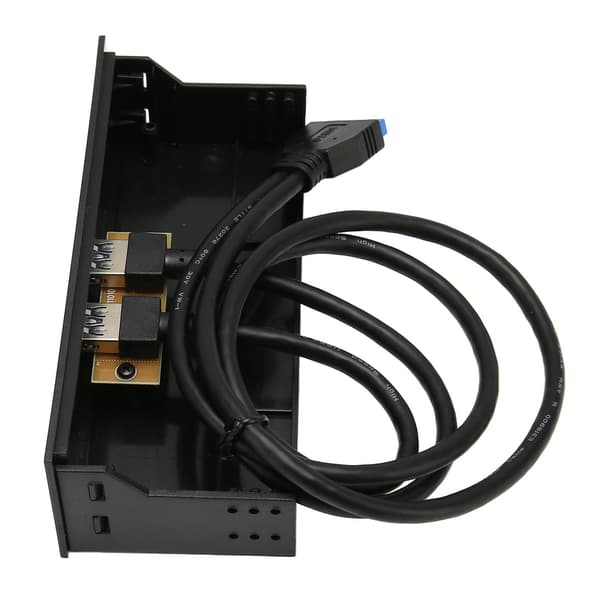 5.25 tums frontpanel 2 port USB 3.0 optisk drivenhetsfack med 19-stiftskontakt för PC-chassi