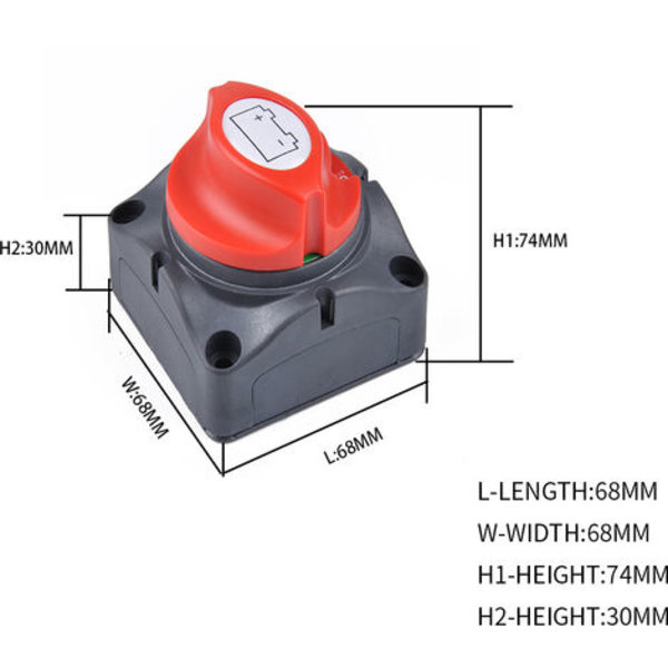 Afbryder til bilbatteri, hovedafbryder for yacht