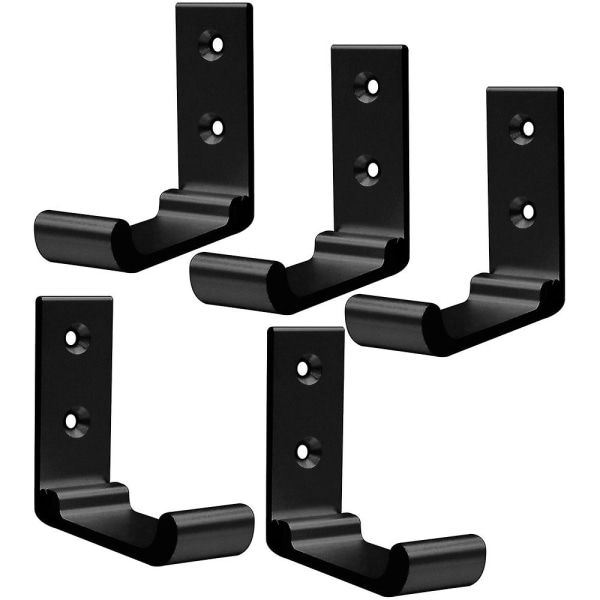 5 stykker foldekroge Væghåndklædekrog tøj 90 foldbar aluminium solid rustfri krog Stander velegnet til garderobe badeværelse køkkener Black