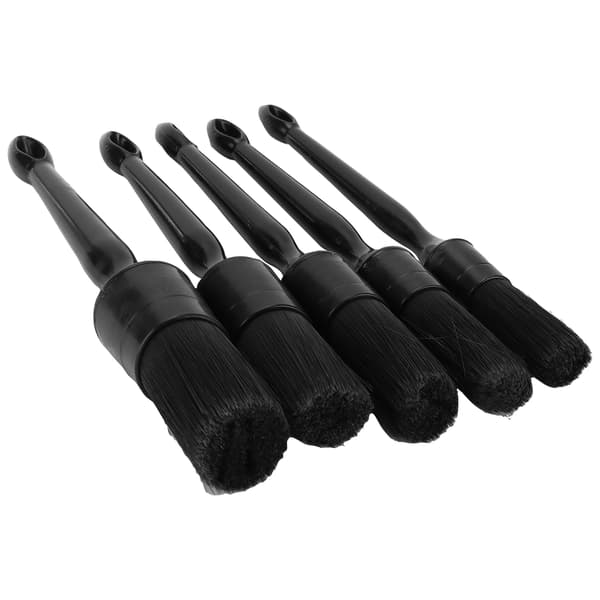 5-pack Bilrengöringsborste Set Svart Ren Man Microfiber Mikrofiber Underhåll Verktyg