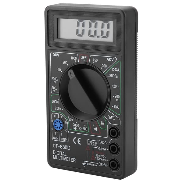 Mini LCD digital multimeter - Spenning, strøm, motstandstester