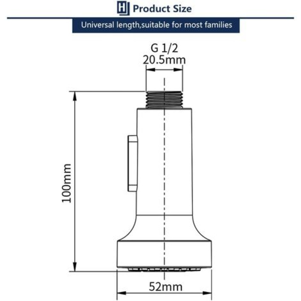 Handduschblandare Köksvaskblandare Press Down Pro Head 2 Funktioner Jets Köksblandare Universal Handduschblandare Ac