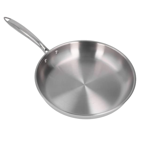 304 Rustfrit stål 3-lags non-stick omeletpande 28 cm