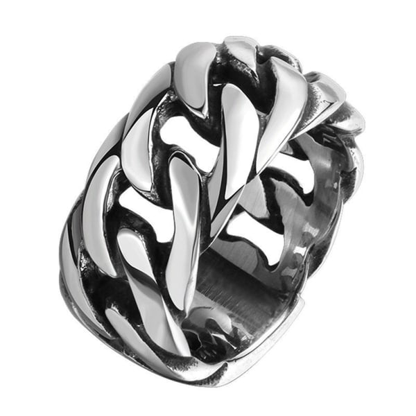 Män Ring Geometrisk Kedja Smycken Elektropläterad Långvarig Ring För Dating US 12