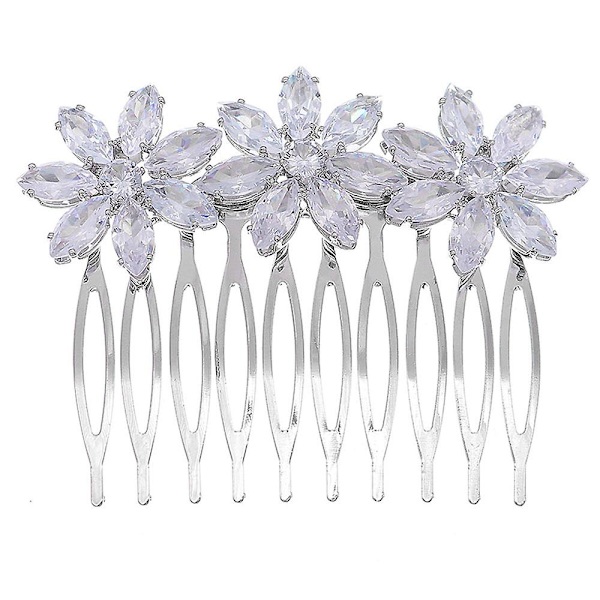 Morsiamen häät morsiamen päähine, kamma Marquise Zircon Side -hiusharja HS J6531S