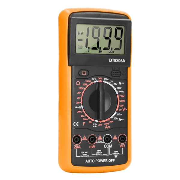 Smart Digital Multimeter LCD-skærm Multifunktionel Kredsløbsdetektor Husholdnings Orange