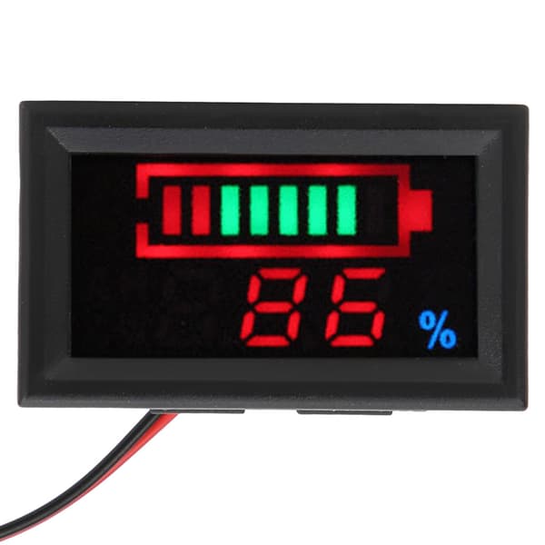 Elbilars spänning och el Dubbla mätare - batteridisplay (48V)