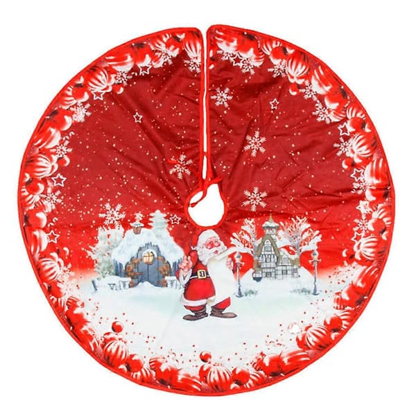 33 tums julgransmatta prydnad Santa Älg Julgransmatta Botten Dekor Santa Claus