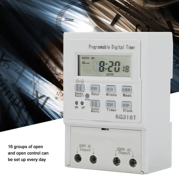 Mini AC 220V 1W 30A Digital Timer Programmerbar Kontroll Timing Bryter