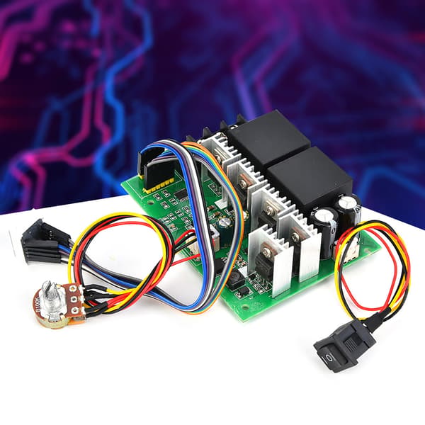 PWM DC Motorhastighetskontroller CW CCW Bryter 0 til 100 Prosent 80A 12V 24V 36V 48V