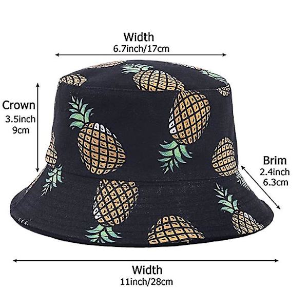 Bucket Hat - Vändbar, Svart, M (56-58cm)