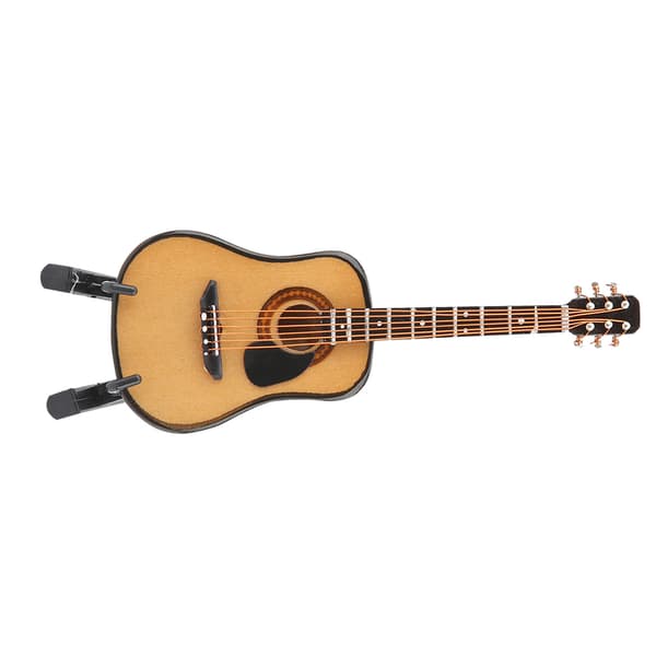 Mini-guitarmodel i træ til hjemmet - 10 cm