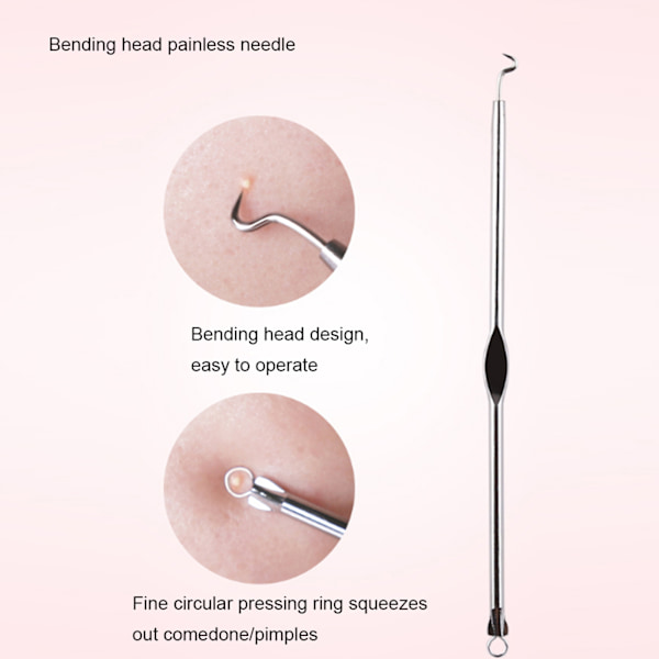 Spetsiga Blackhead Remover Double Head Pimple Extractor Tool Kit