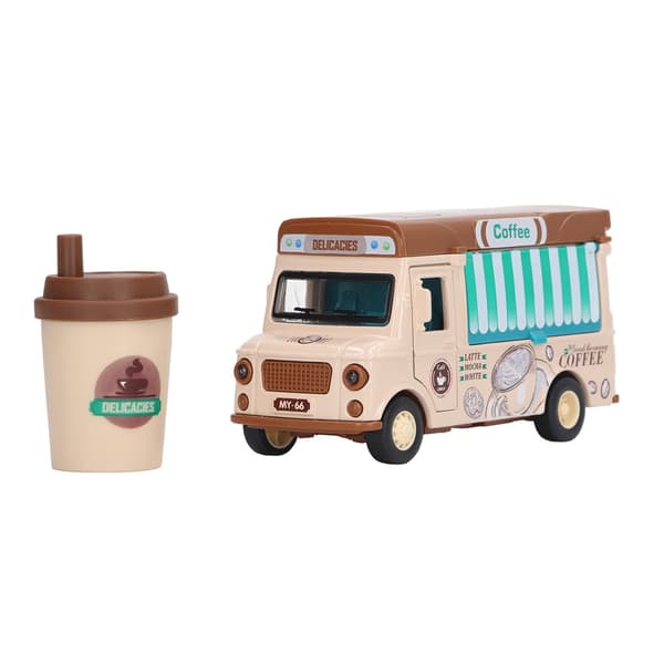 Magnetisk induktion legering trykstøbt Food Truck legetøj træk tilbage bil foregive leg