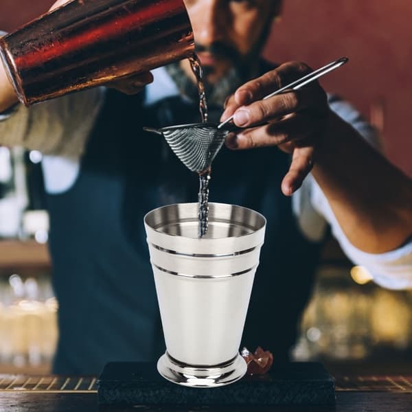 Isoleringskopp i rustfritt stål - Anti-fall vinglass for barfest (Sølv, 400ML)
