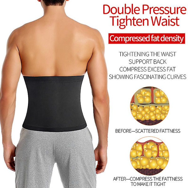 Mäns magreducerare, formkläder för fitness viktminskning L-XL