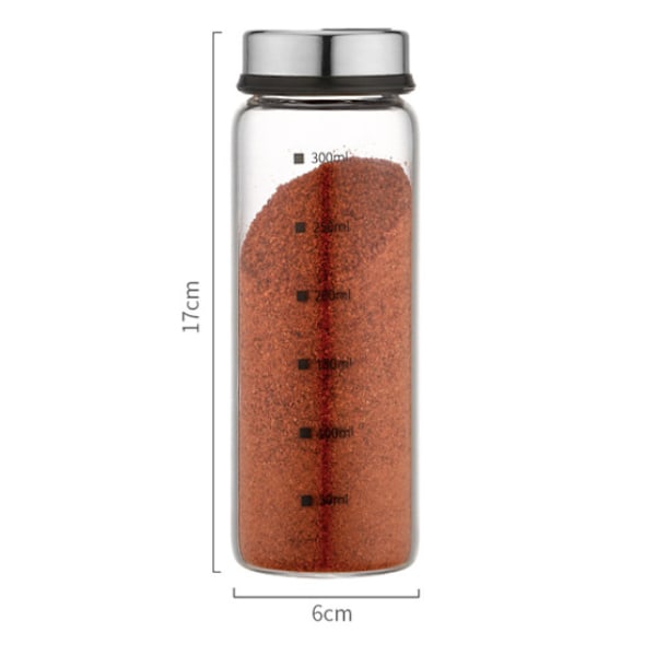 Köksredskap, kryddburk i glas med högt borosilikatglas, kryddflaska, fyrhalsad kryddflaska, fuktsäker kryddflaska (150 ml kryddflaska