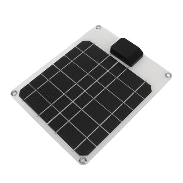 5W 5V Solpanel Monokrystallinsk Strømmgeneratorpanel Batterilader Kit til Bil Båd Trailer RV Hvid